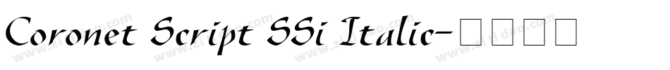 Coronet Script SSi Italic字体转换